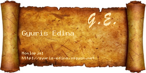 Gyuris Edina névjegykártya